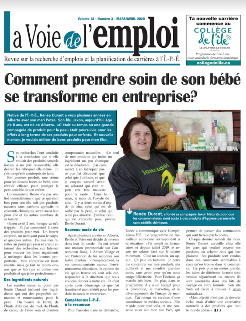 Local French Language Newspaper Story (PEI)